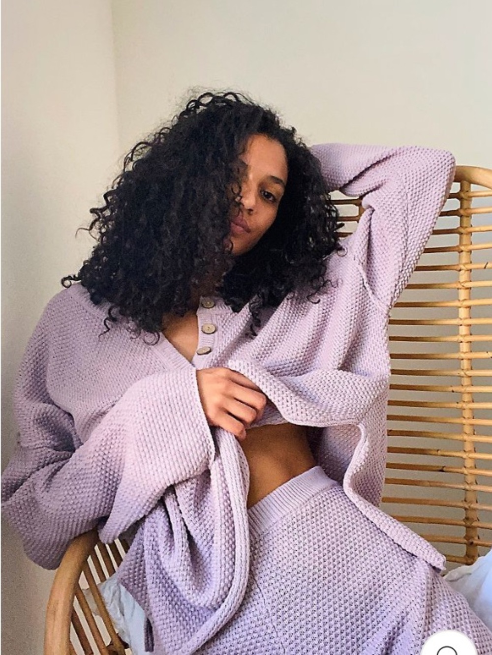 Free People Beach FP Lavender Waffle-Knit Lounge Set Size S/P